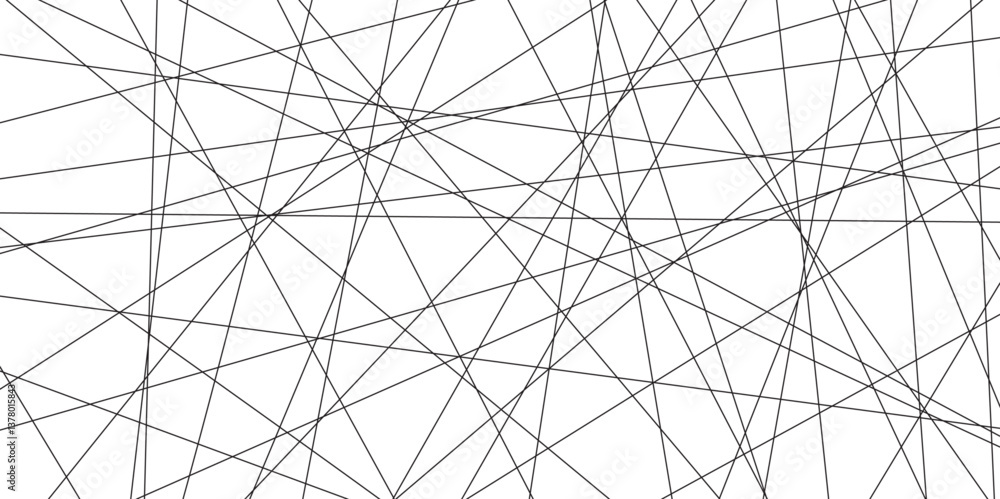 Fototapete Abstract black lines with white background. Creative and geometric shape with luxury pattern and paper texture design. abstract background with stripes for website design Technology background.	