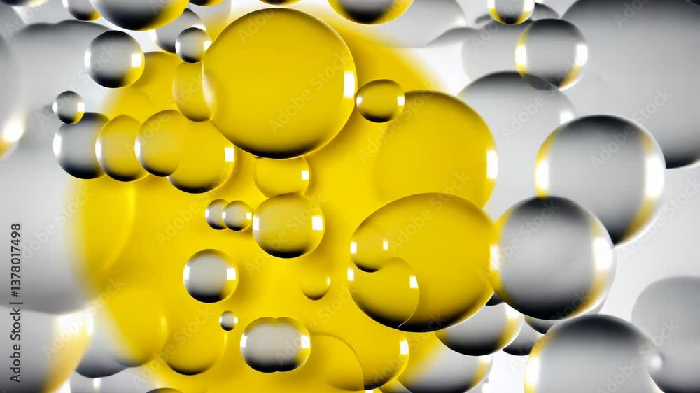 Poster a bunch of spheres in different sizes and colors.
