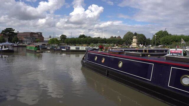 The canal basin at Stratford upon Avon , Warwickshire , UK