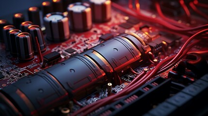 Close-up of Advanced Technology Circuit Board