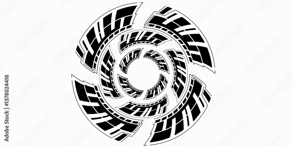 Poster spiral sound wave rhythm line dynamic abstract vector background