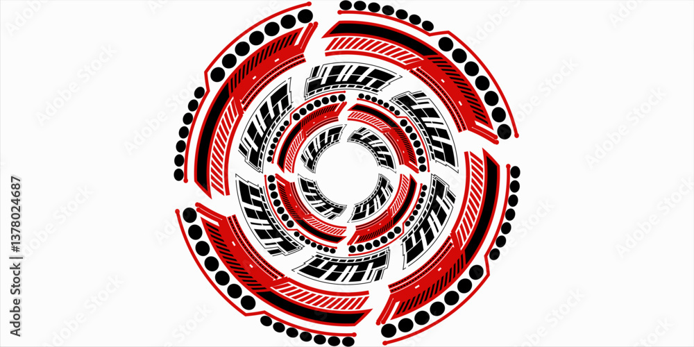 Poster spiral sound wave rhythm line dynamic abstract vector background