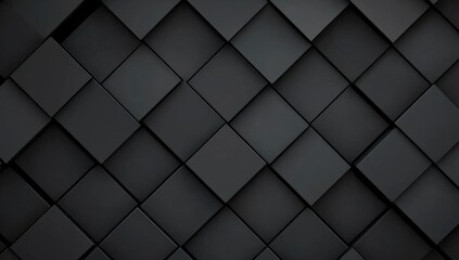 Fototapeta premium black diamond pattern abstract wallpaper on dark background, Digital black textured graphics poster background 