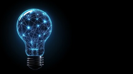 Illuminated Network Lightbulb Idea Concept Digital Innovation Technology