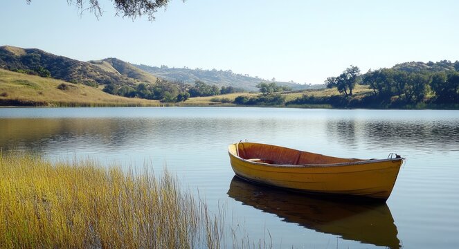 Cachuma Lake. Boating Experience at Picturesque Lake in California