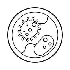 Vector illustration of various circular designs including an abstract circle and a green leaf circle