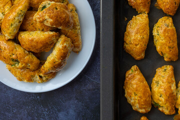 Homemade Cheese and Dill Pogaca