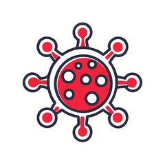 Fototapeta premium Virus icon on transparent background 