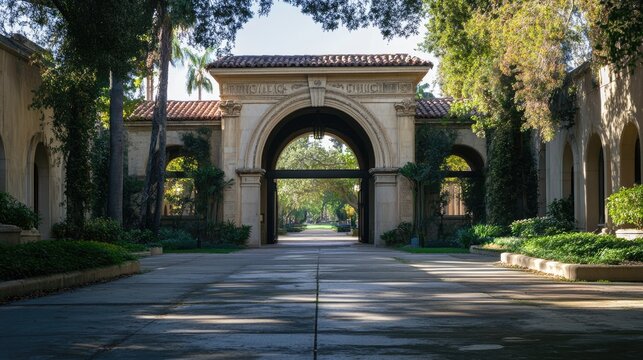 Caltech University Campus: Iconic Main Entrance for Engineering and Science Editorials
