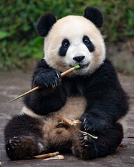 Naklejka premium Panda Portrait 