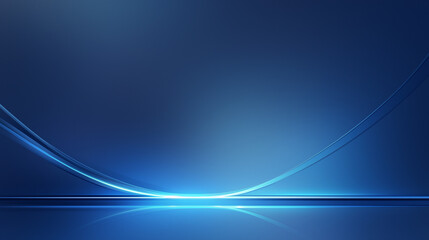 Abstract blue background with glowing wave