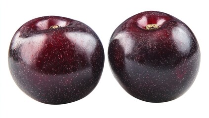 Obraz premium Two dark red plums