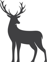 Obraz premium Majestic Stag Silhouette Elegant Deer Logo Design Vector