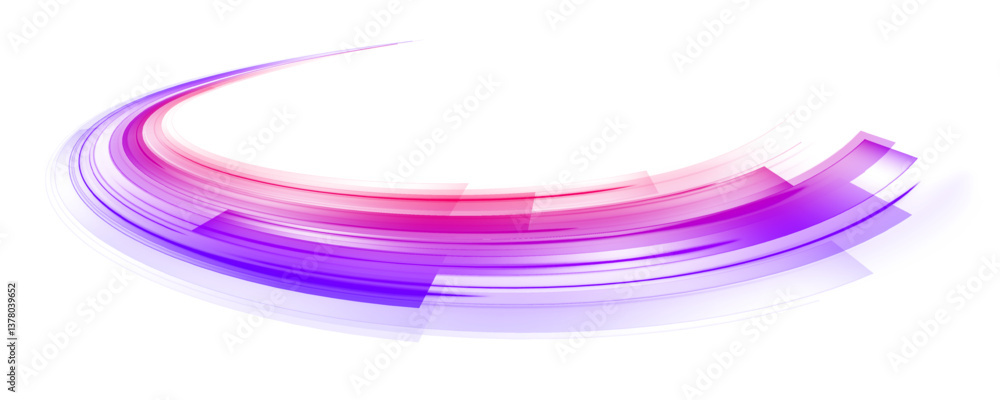 Poster abstract light lines of movement and speed in neon color. sport car is made of polygons, lines and c