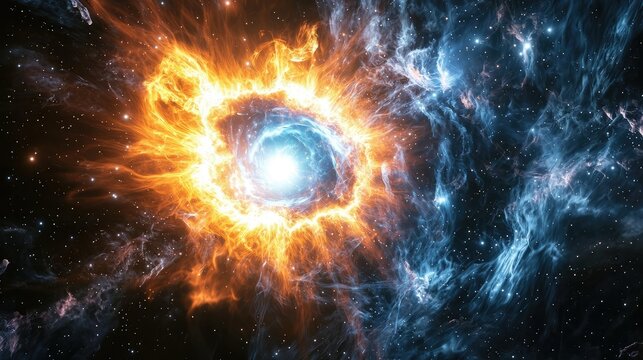 A powerful magnetar (a highly magnetic neutron star) is torn apart by the pull of a supermassive black hole