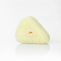 Close up Macro Shot Highlighting Texture of Garlic With Unique Shape and Smooth Surface on White and Isolated Background