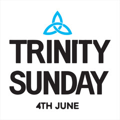 Trinity Sunday Typography Design,Minimalist Trinity Sunday Logo,Holy Trinity Sunday Celebration Design,Religious Trinity Symbol Typography,Elegant Trinity Sunday Vector Art,Christian Trinity Symbol