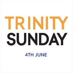 Trinity Sunday Typography Design,Minimalist Trinity Sunday Logo,Holy Trinity Sunday Celebration Design,Religious Trinity Symbol Typography,Elegant Trinity Sunday Vector Art,Christian Trinity Symbol