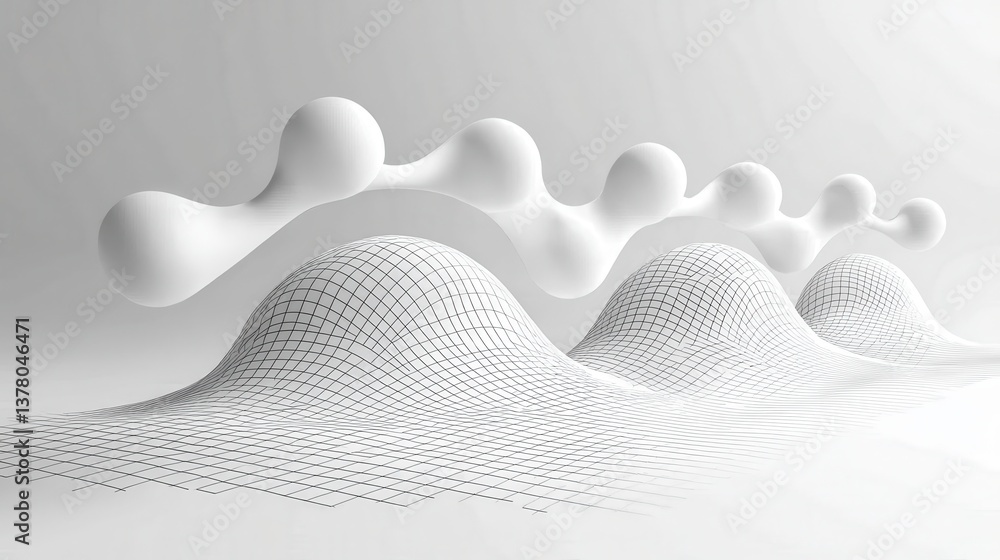 Aufkleber dynamic handdrawn motion trajectory of a ball throw in a minimalist environment gigapixel resolution
