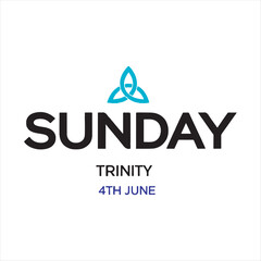 Trinity Sunday Typography Design,Minimalist Trinity Sunday Logo,Holy Trinity Sunday Celebration Design,Religious Trinity Symbol Typography,Elegant Trinity Sunday Vector Art,Christian Trinity Symbol