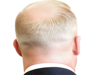 Fototapeta premium Bald Head Back View Photo: Male Human Showing White Skin and Hair