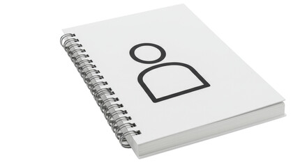 Isolated Notebook with Person Icon