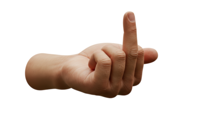 Isolated Middle Finger Hand Gesture