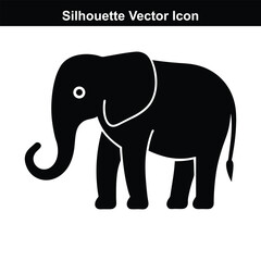 Cartoon elephant vector illustration in a fun and cute design