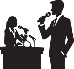 Debate competition vector