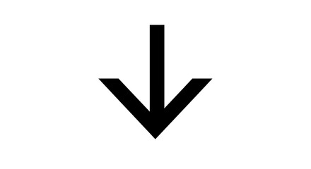 Isolated Down Arrow