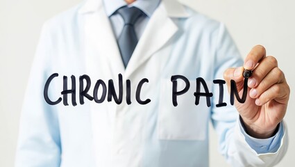 Doctor writing word Chronic Pain with marker, Medical concept.