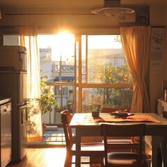 Fototapeta premium A new morning on Sunday to start anew