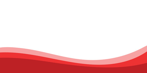 Red Wave on White Background