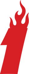 1 One Number Fire Top Flame