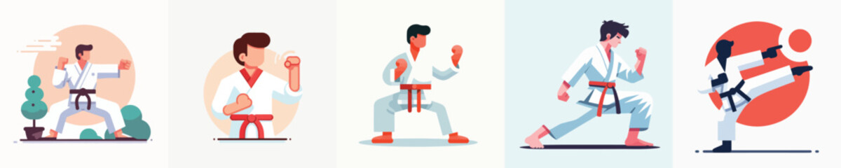 group of vectors doing karate