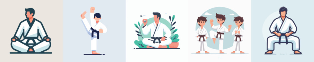 group of vectors doing karate