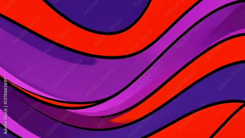 Leinwandbilder A vibrant and colorful background with purple and red lines. The background is a mix of purple and red, creating a dynamic and eye-catching composition. The lines are bold and distinct, adding depth