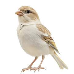female house sparrow isolated