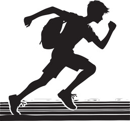Obraz premium Athlete student vector