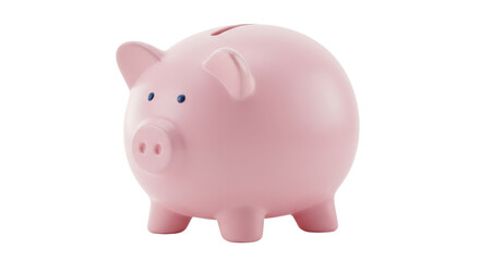 Isolated Pink Piggy Bank