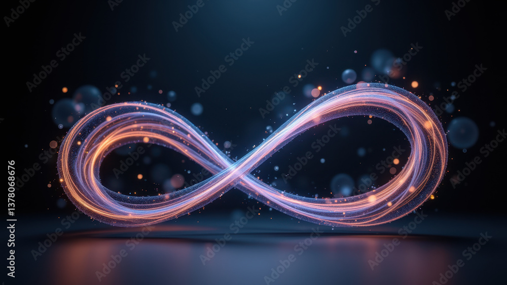 Poster a dynamic, futuristic graphic with abstract shapes resembling technology or energy flow.