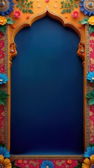 Fototapeta premium A regal royal arch frame, enhancing visuals with opulence and grandeur.