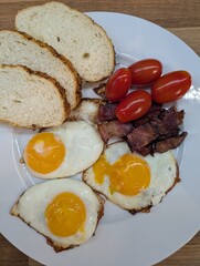 fried eggs as czech breakfast