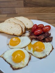fried eggs as czech breakfast