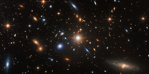 Exploring Distant Galaxies Numerous Stars Forming Cosmic Tapestry