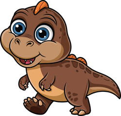 Obraz premium Cute Baby Dinosaur Vector