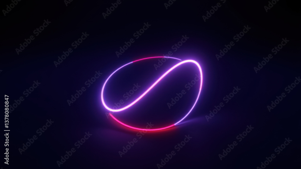 Poster a captivating image featuring neon light effects in a futuristic setting, creating an immersive atmo