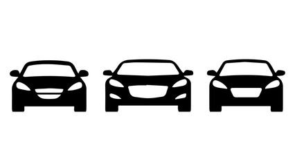 Set of car icons vector illustration with various automobile designs