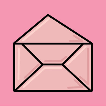 Paste Pinkl Envelope Vector Illustration