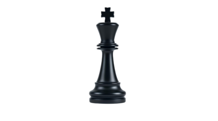 Photo of black chess piece isolated on transparent background.png